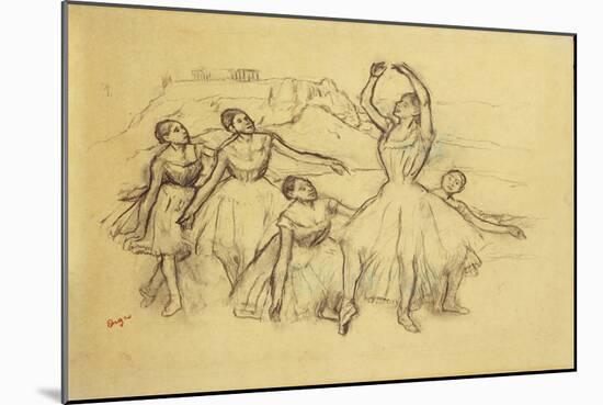 Group of Dancers, C.1890-95-Edgar Degas-Mounted Giclee Print