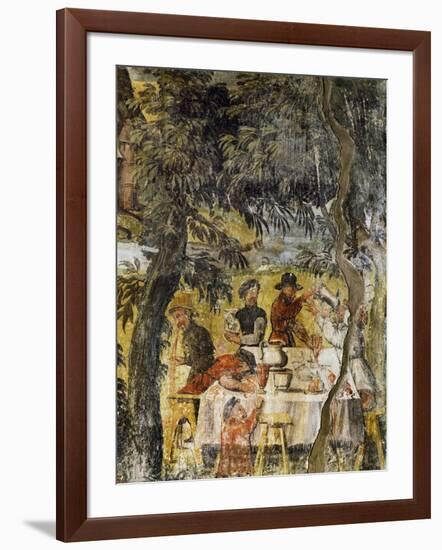 Group of Drinkers, Ca 1548-Marcello Fogolino-Framed Giclee Print