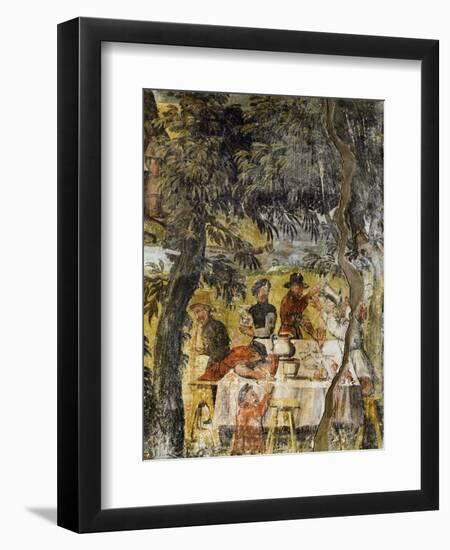 Group of Drinkers, Ca 1548-Marcello Fogolino-Framed Giclee Print