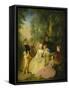 Group of Elegant Poeple in a Park, 1746-Christian Wilhelm Dietrich-Framed Stretched Canvas