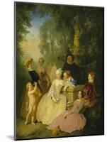 Group of Elegant Poeple in a Park, 1746-Christian Wilhelm Dietrich-Mounted Giclee Print