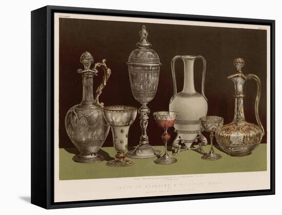 Group of Engraved and Coloured Glass by Messrs Pellatt and Co, London-null-Framed Stretched Canvas