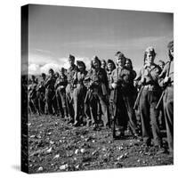 Group of Fairly Well Equipped Male and Female Resistance Fighters, Called the Andartes-Dmitri Kessel-Stretched Canvas