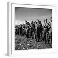 Group of Fairly Well Equipped Male and Female Resistance Fighters, Called the Andartes-Dmitri Kessel-Framed Photographic Print