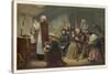 Group of Faithful Christians Pray at a Secret Mass Held During the French Revolution-null-Stretched Canvas