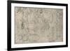 'Group of Figures in Conversation', c1480 (1945)-Leonardo Da Vinci-Framed Giclee Print