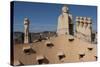 Group of Four Grotesque Chimneys on the Roof of La Pedrera (Casa Mila)-James Emmerson-Stretched Canvas