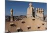 Group of Four Grotesque Chimneys on the Roof of La Pedrera (Casa Mila)-James Emmerson-Mounted Photographic Print