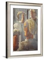 Group of Four Heads Gray Blue-Oskar Schlemmer-Framed Giclee Print