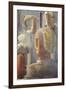 Group of Four Heads Gray Blue-Oskar Schlemmer-Framed Giclee Print