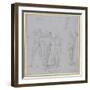 Group of Four Standing Soldiers (Silverpoint on a Blue-Grey Preparation on Off-White Paper)-Raphael-Framed Giclee Print