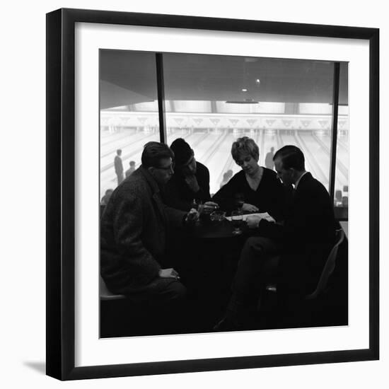 Group of Friends on a Night Out at Silver Blades Bowling Alley, Sheffield, South Yorkshire, 1964-Michael Walters-Framed Photographic Print