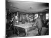 Group of Gentlemen Playing Pool at Billiards Hall Photograph-Lantern Press-Mounted Art Print