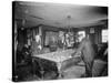 Group of Gentlemen Playing Pool at Billiards Hall Photograph-Lantern Press-Stretched Canvas