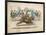 Group of Gentlemen Watch a Monkey Riding a Dog-null-Framed Art Print