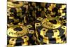 Group of Gold Poker Chips-null-Mounted Premium Giclee Print