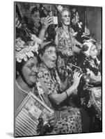 Group of Grandmotherly Residents Playing on Kitchenware Instruments for Friends-Lisa Larsen-Mounted Photographic Print