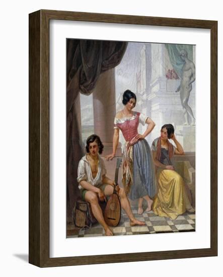 Group of Gypsies, 1849-Auguste Migette-Framed Giclee Print