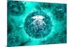 Group of H5N1 Virus with Glassy View-null-Mounted Art Print