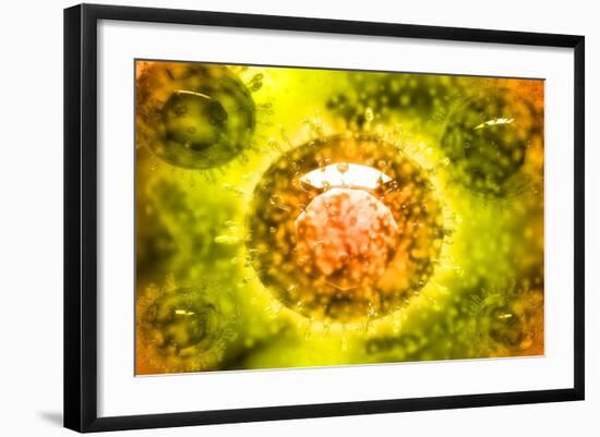 Group of H5N1 Virus with Glassy View-null-Framed Art Print