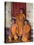 Group of Happy Young Novice Monks at Monastery in Ban-Lo, a Shan Village Outside Kengtung, Myanmar-Nigel Pavitt-Stretched Canvas