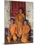 Group of Happy Young Novice Monks at Monastery in Ban-Lo, a Shan Village Outside Kengtung, Myanmar-Nigel Pavitt-Mounted Photographic Print