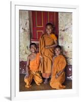 Group of Happy Young Novice Monks at Monastery in Ban-Lo, a Shan Village Outside Kengtung, Myanmar-Nigel Pavitt-Framed Photographic Print