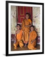 Group of Happy Young Novice Monks at Monastery in Ban-Lo, a Shan Village Outside Kengtung, Myanmar-Nigel Pavitt-Framed Photographic Print