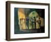 Group of Indian Musicians Playing a Sarangi, a Tambura and Tablas, with a Girl Dancing on a Terrace-William Hodges-Framed Giclee Print