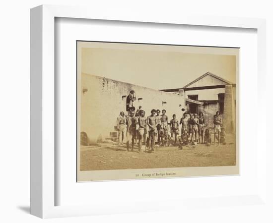 Group of indigo beaters, 1877-Oscar Jean Baptiste Mallitte-Framed Giclee Print