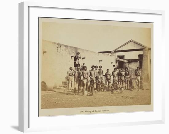 Group of indigo beaters, 1877-Oscar Jean Baptiste Mallitte-Framed Giclee Print