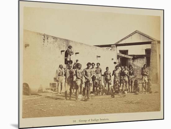 Group of indigo beaters, 1877-Oscar Jean Baptiste Mallitte-Mounted Giclee Print