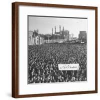 Group of Iranians Protesting Against the Oil Rights in Iran-Dmitri Kessel-Framed Premium Photographic Print