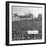 Group of Iranians Protesting Against the Oil Rights in Iran-Dmitri Kessel-Framed Premium Photographic Print