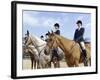 Group of Jockeys Sitting on Horses-null-Framed Photographic Print