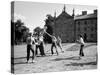 Group of Kenyon College Students Playing W. a Frisbee Like Flying Disc-null-Stretched Canvas