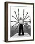 Group of Men Exercising, Making Star Formation with Arms (B&W)-Hulton Archive-Framed Photographic Print