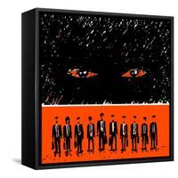 Group of Men in Suits on the Aggressiveness of Capitalism-JoeBakal-Framed Stretched Canvas