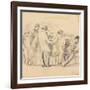 Group of Men, New York, 1918 (W/C and Pencil on Paper)-Jules Pascin-Framed Giclee Print