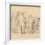 Group of Men, New York, 1918 (W/C and Pencil on Paper)-Jules Pascin-Framed Giclee Print