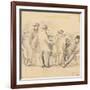 Group of Men, New York, 1918 (W/C and Pencil on Paper)-Jules Pascin-Framed Giclee Print