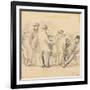 Group of Men, New York, 1918 (W/C and Pencil on Paper)-Jules Pascin-Framed Giclee Print