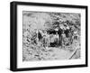 Group of Men outside of a Mine Photograph - Montana-Lantern Press-Framed Art Print
