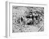 Group of Men outside of a Mine Photograph - Montana-Lantern Press-Framed Art Print