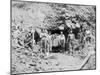 Group of Men outside of a Mine Photograph - Montana-Lantern Press-Mounted Art Print