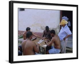 Group of Men Playing Dominos, Trinidad, Sancti Spiritus, Cuba-J P De Manne-Framed Photographic Print