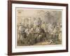 Group of Men Take Morning Coffee on a British Station-Captain G.f. Atkinson-Framed Art Print