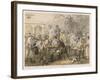 Group of Men Take Morning Coffee on a British Station-Captain G.f. Atkinson-Framed Art Print