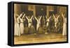 Group of Mevlevi Dervishes - Istanbul-null-Framed Stretched Canvas