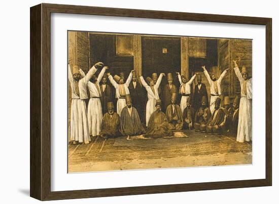 Group of Mevlevi Dervishes - Istanbul-null-Framed Art Print